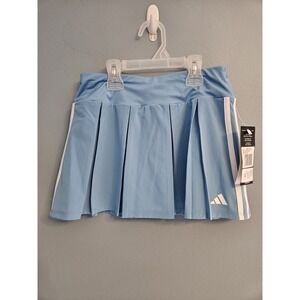 Adidas Tennis Skort Pleated Victory Blue Girls Athletic Built In Shorts Large
